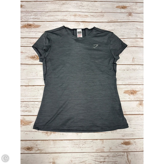 Athletic Top Short Sleeve By Gym Shark In Grey, Size: S