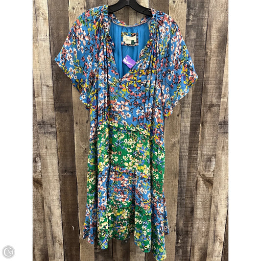 Dress Casual Midi By Anthropologie In Multi-colored, Size: 1x