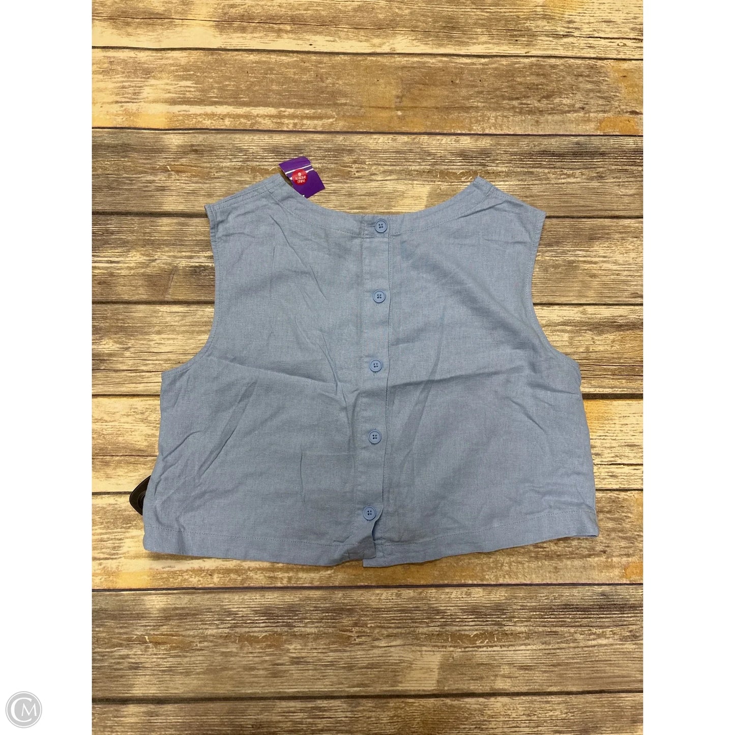 Top Sleeveless By A New Day In Blue, Size: M