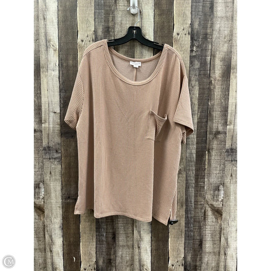 Top Short Sleeve By Chicsoul In Pink, Size: 3x