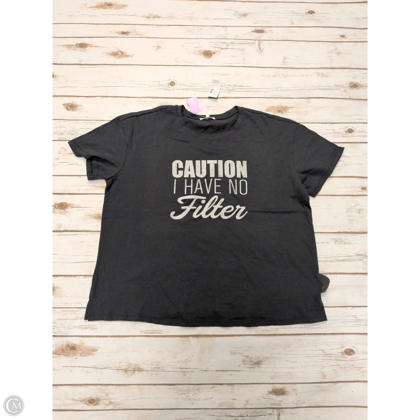 Top Short Sleeve Basic By Maurices In Grey, Size: Xl