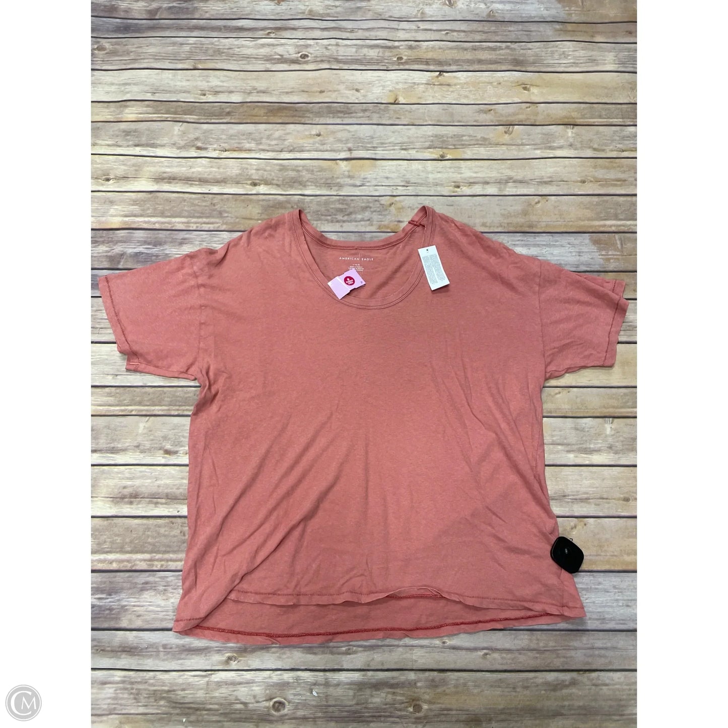 Top Short Sleeve Basic By American Eagle In Orange, Size: L