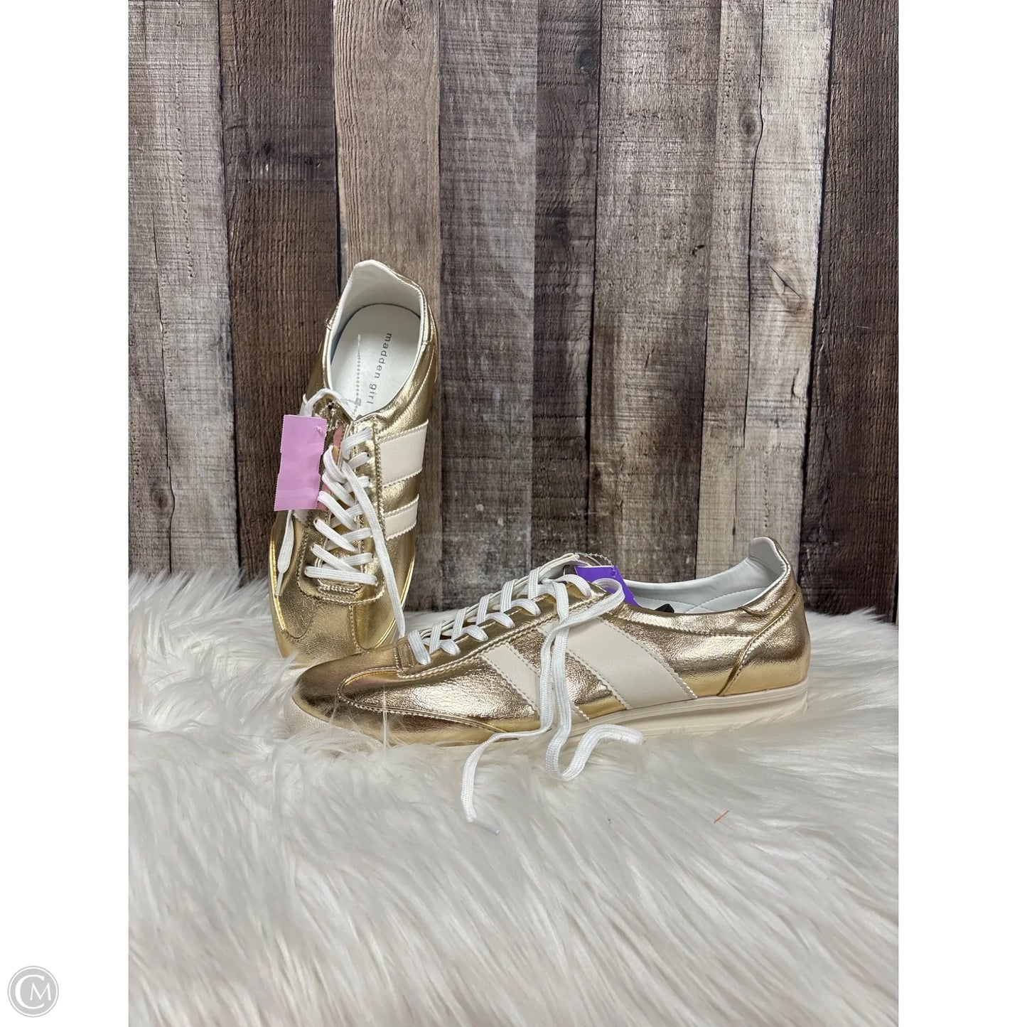 Shoes Sneakers By Madden Girl In Gold, Size: 9.5