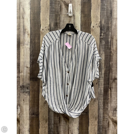 Top Short Sleeve By Ana In Blue, Size: Xxl