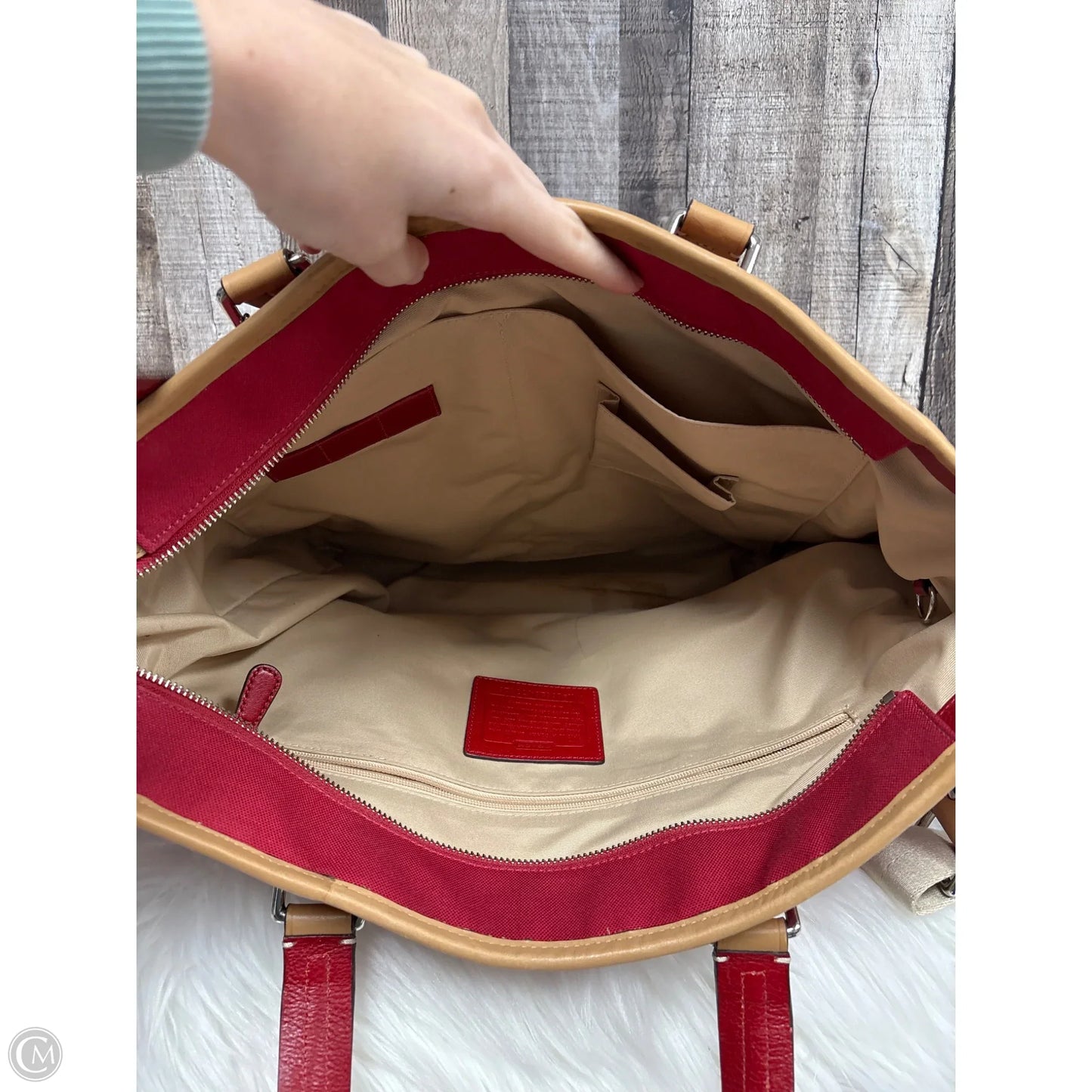 Handbag Designer By Coach, Size: Large
