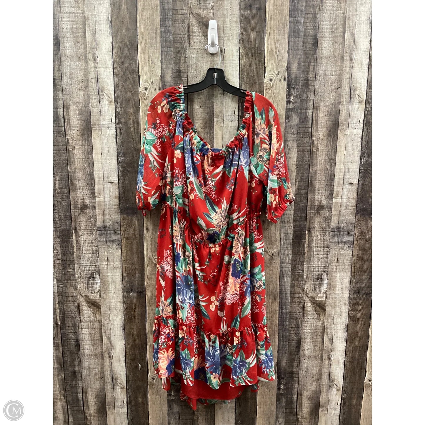 Dress Casual Midi By Ava & Viv In Floral Print, Size: 1x