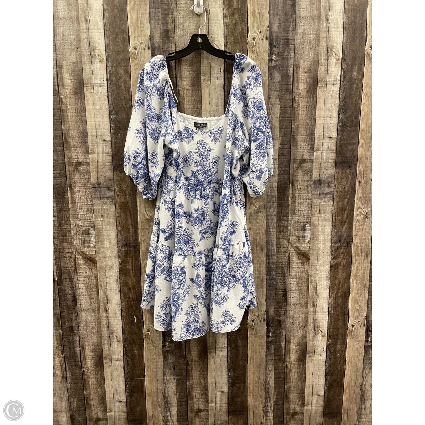Dress Casual Midi By City Chic In Blue, Size: 16