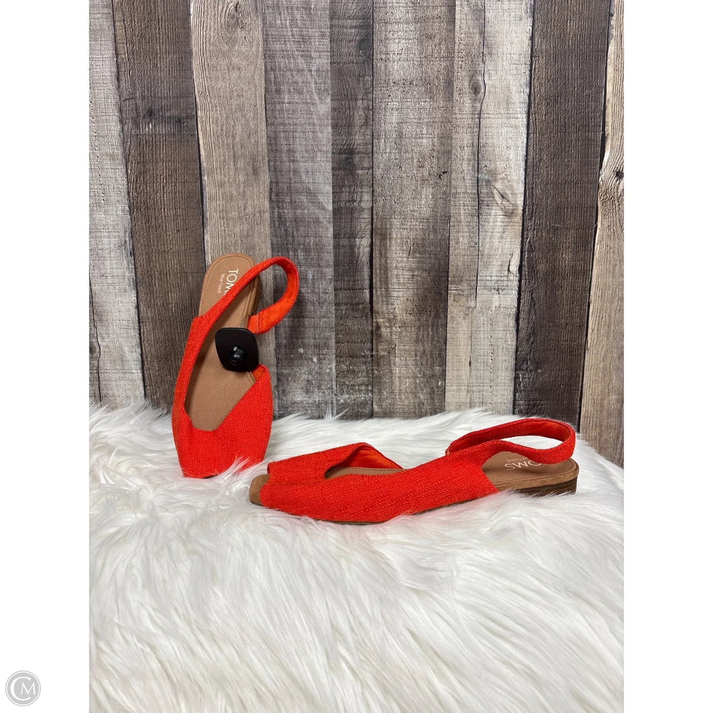 Sandals Flats By Toms In Orange, Size: 10