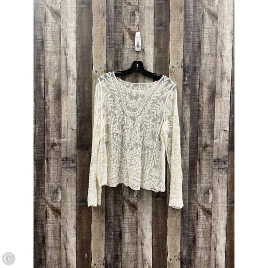 Top Long Sleeve Basic By Cmf In Cream, Size: S
