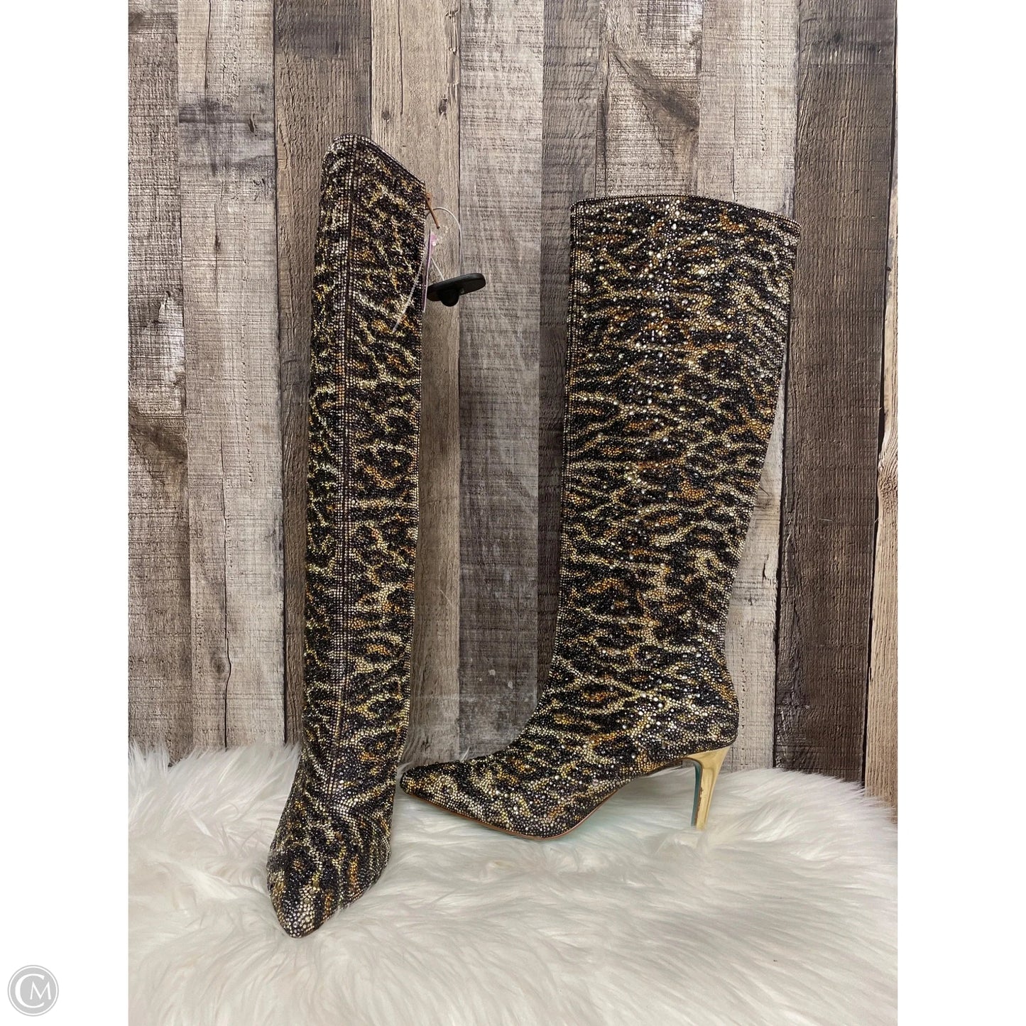 Boots Mid-calf Heels By Betsey Johnson In Brown, Size: 9