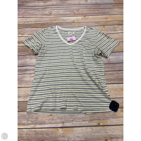 Top Short Sleeve By Pact In Striped Pattern, Size: S
