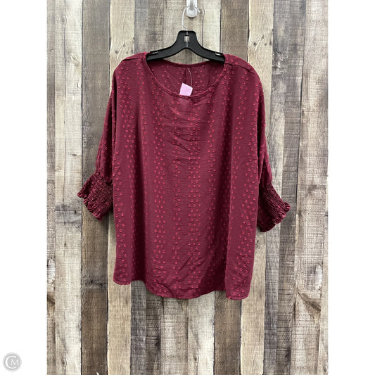 Top Short Sleeve By Shein In Red, Size: 2x