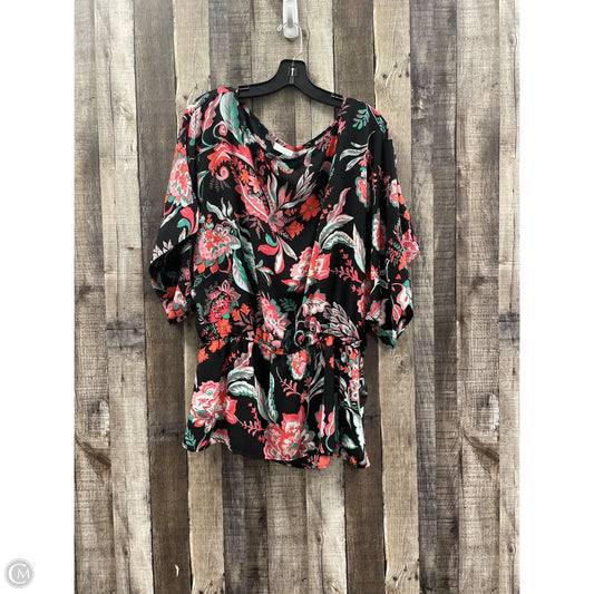 Top Short Sleeve By New York And Co In Floral Print, Size: Xl
