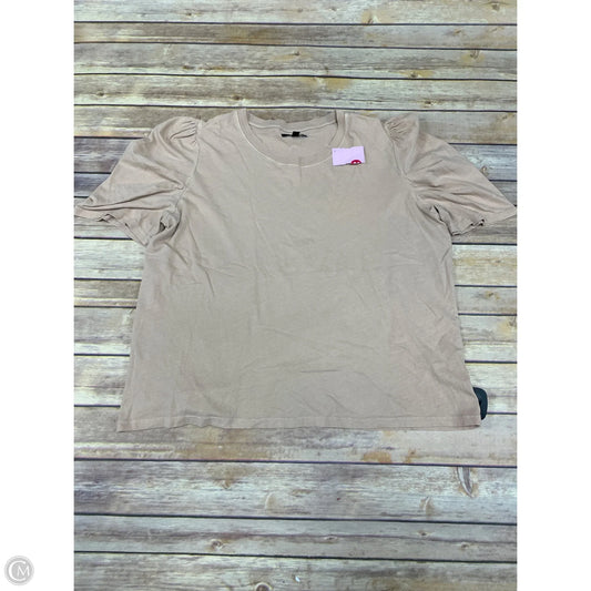 Top Short Sleeve By Joe Fresh In Brown, Size: L
