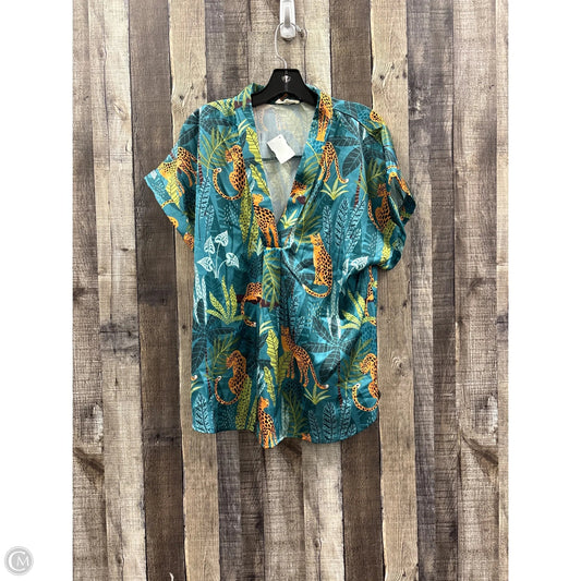 Top Short Sleeve By Entro In Green, Size: L