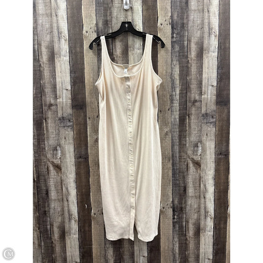 Dress Casual Midi By A New Day In Cream, Size: Xxl
