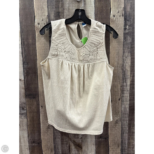 Top Sleeveless By Old Navy In Tan, Size: Xl