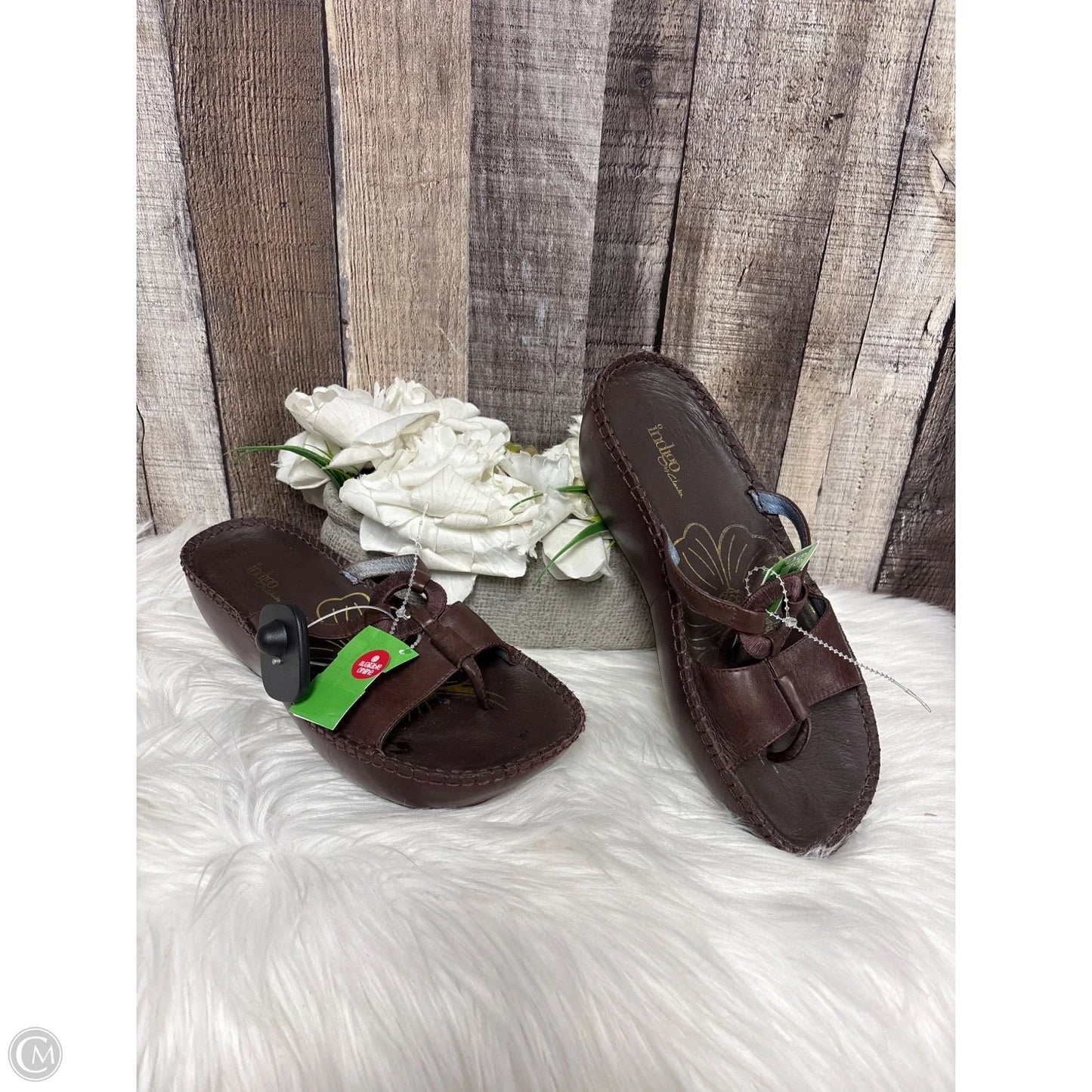 Sandals Heels Platform By Clarks In Brown, Size: 7.5