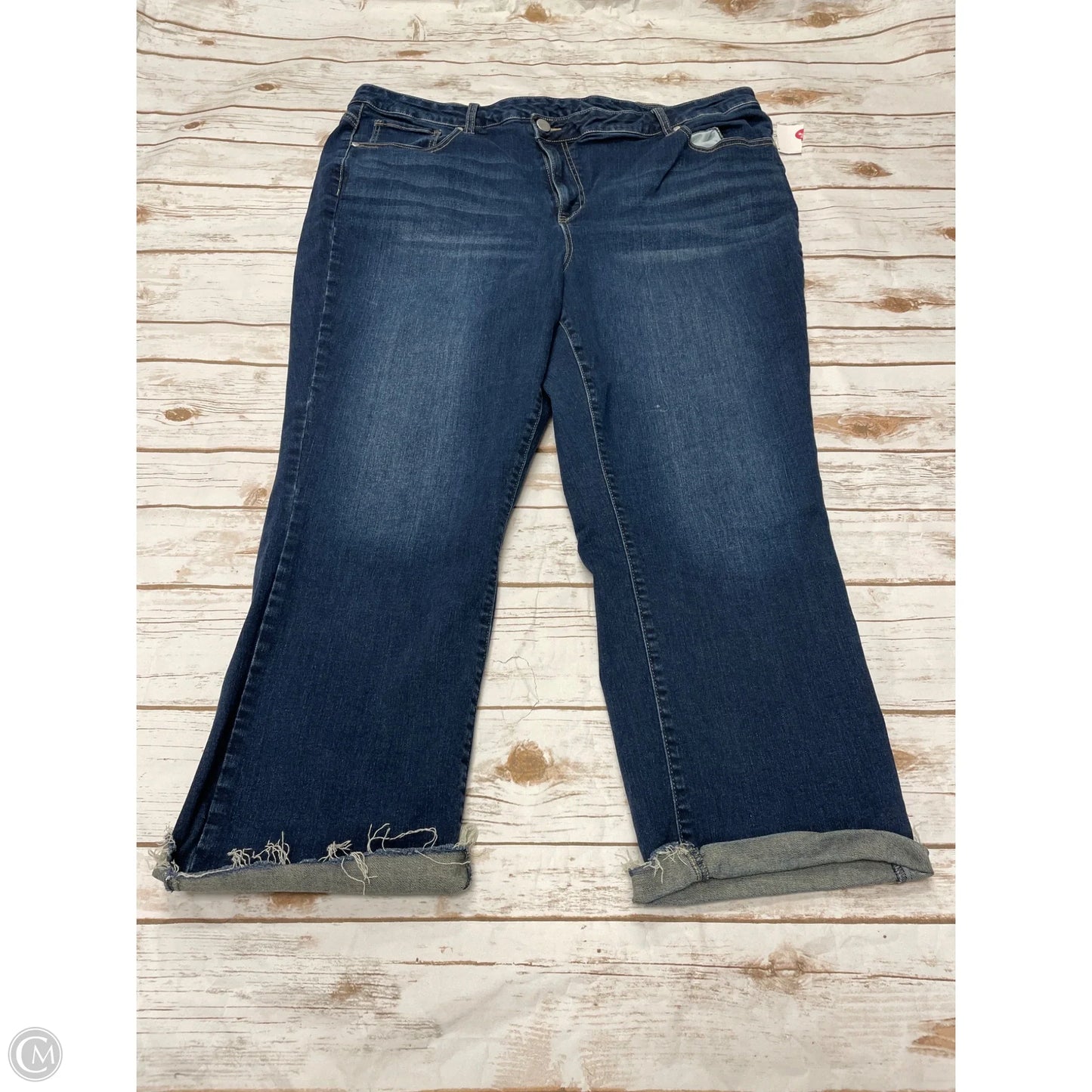 Jeans Straight By Arula In Blue Denim, Size: 22