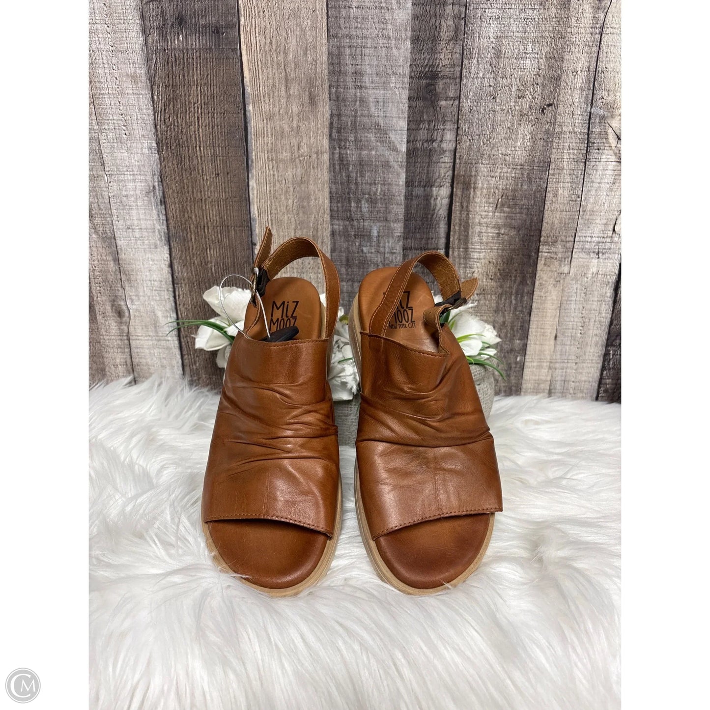 Sandals Heels Platform By Miz Mooz In Brown, Size: 7