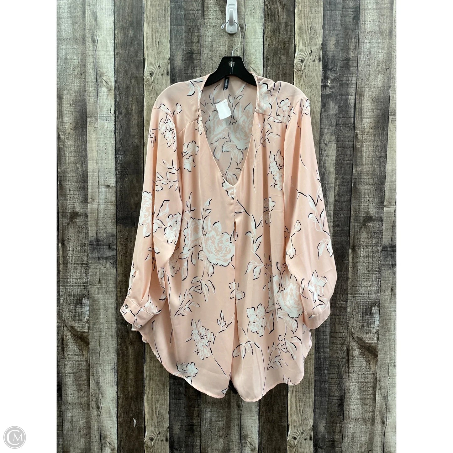 Top Long Sleeve By Massini In Pink, Size: 2x