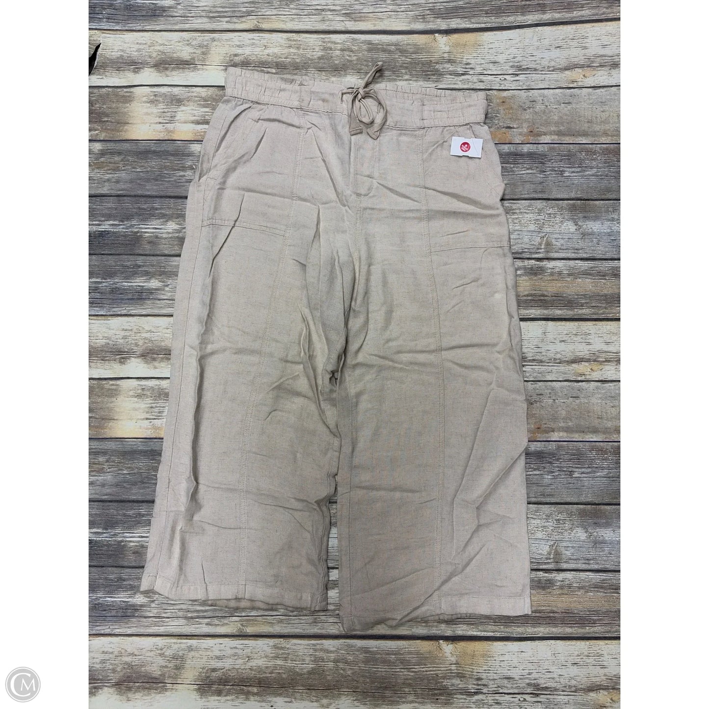 Pants Wide Leg By Falls Creek In Beige, Size: Xl