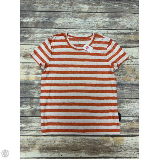 Top Short Sleeve By Madewell In Orange, Size: L