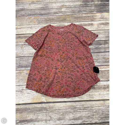 Top Short Sleeve Basic By Old Navy In Floral Print, Size: M