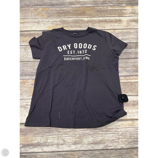 Top Short Sleeve Basic By Originality In Grey, Size: M