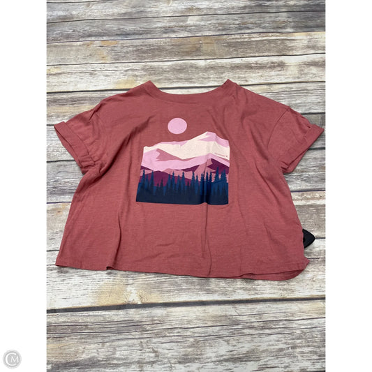 Top Short Sleeve Basic By Bearpaw In Pink, Size: L