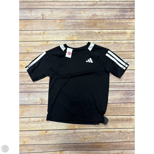 Athletic Top Short Sleeve By Adidas In Black, Size: S