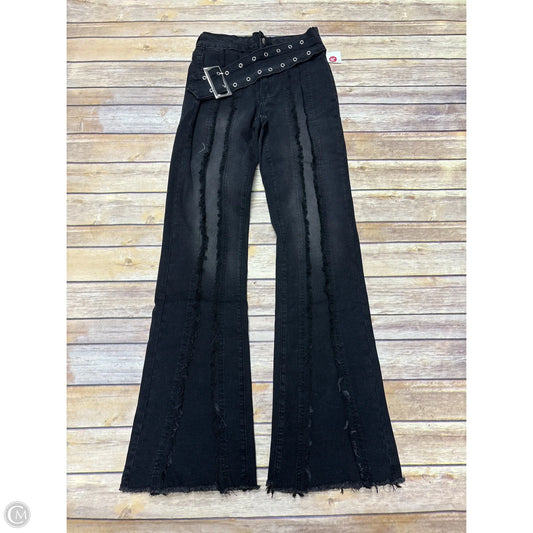 Jeans Flared By Cmf In Black Denim, Size: 2