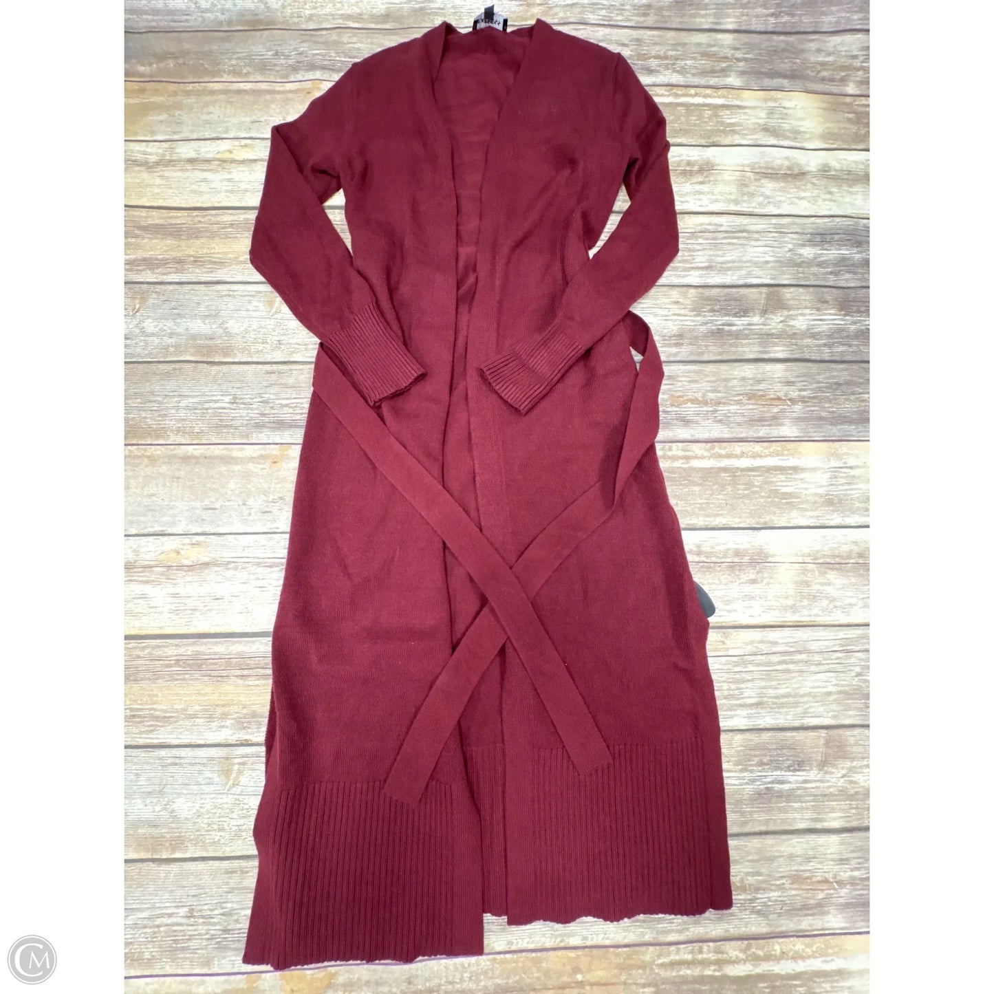 Sweater Cardigan By Express In Red, Size: S
