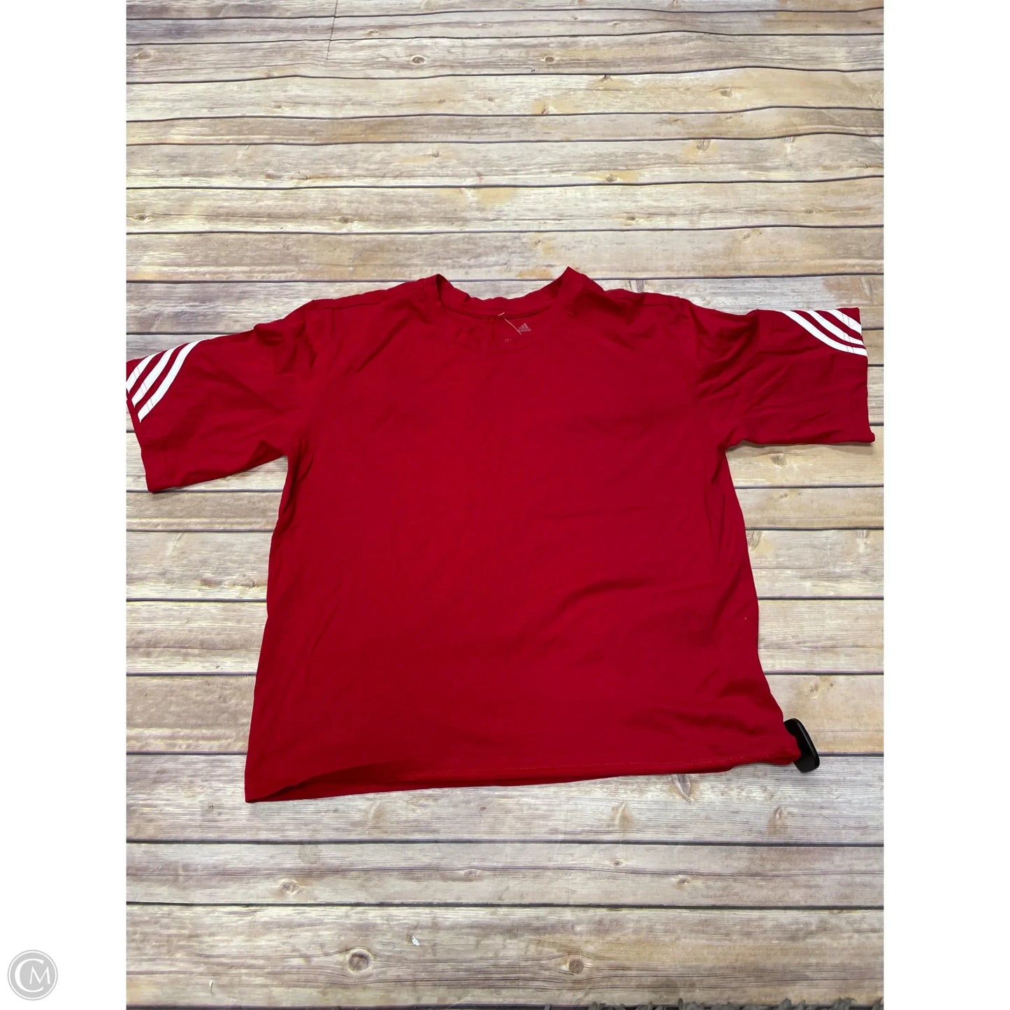 Top Short Sleeve By Adidas In Red, Size: L