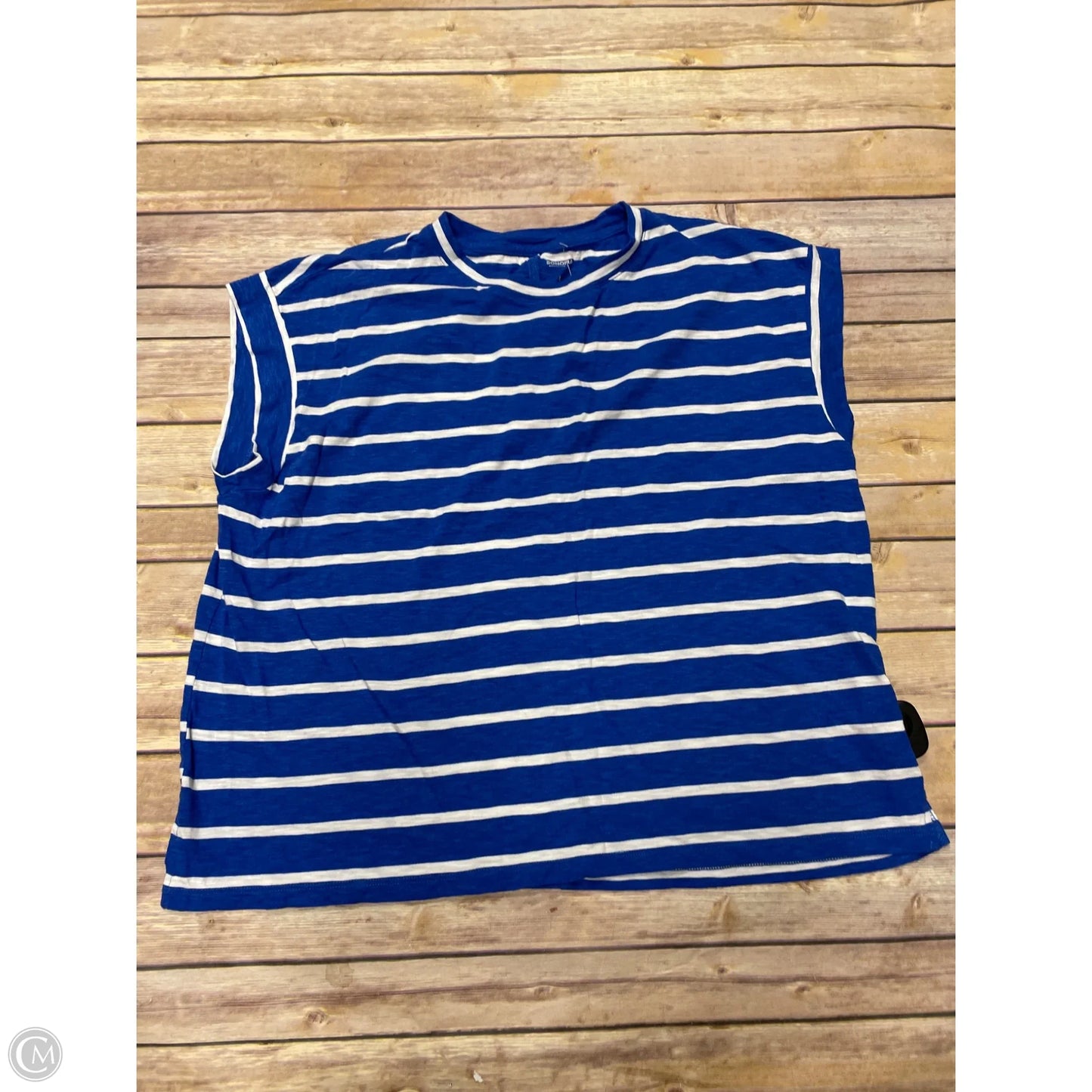 Top Short Sleeve By Sonoma In Striped Pattern, Size: L