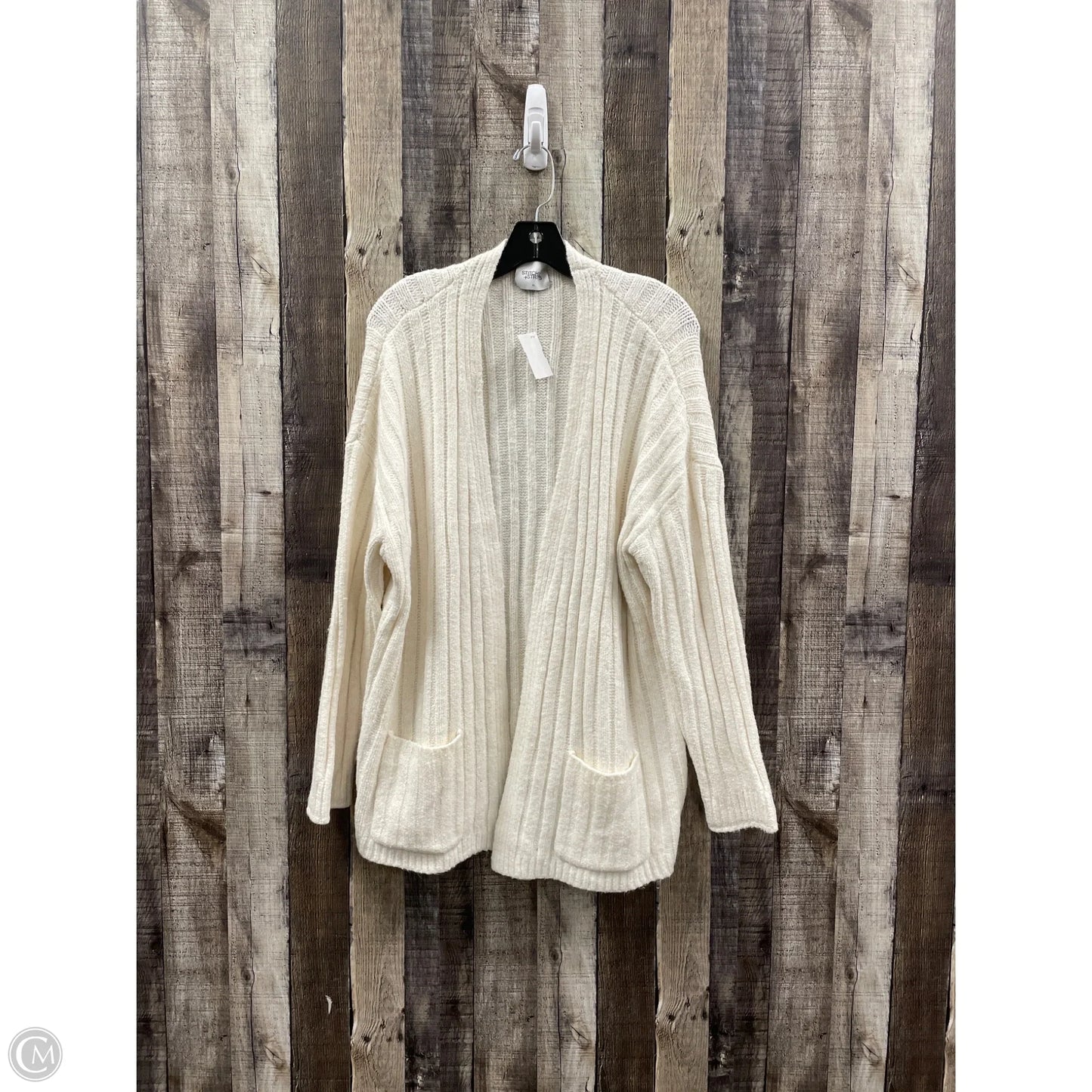 Sweater Cardigan By Cmb In White, Size: Xl