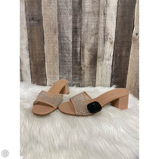 Sandals Heels Block By J. Crew In Beige, Size: 9