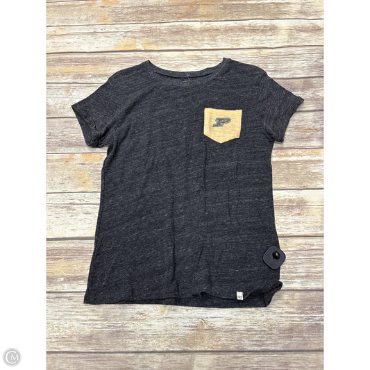 Top Short Sleeve By Cme In Grey, Size: M