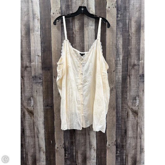 Top Sleeveless By Torrid In Ivory, Size: 4x