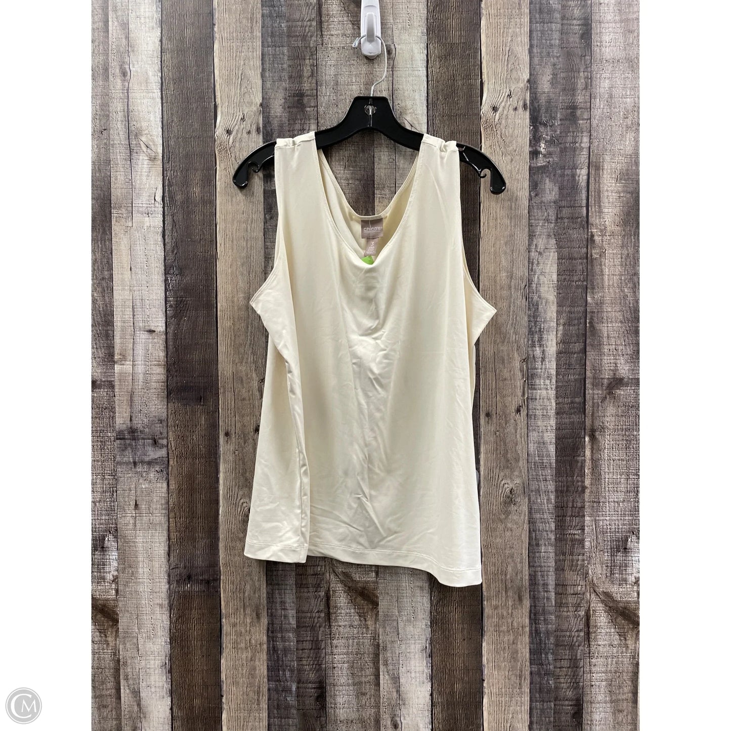 Top Sleeveless Basic By Chicos In Cream, Size: Xl