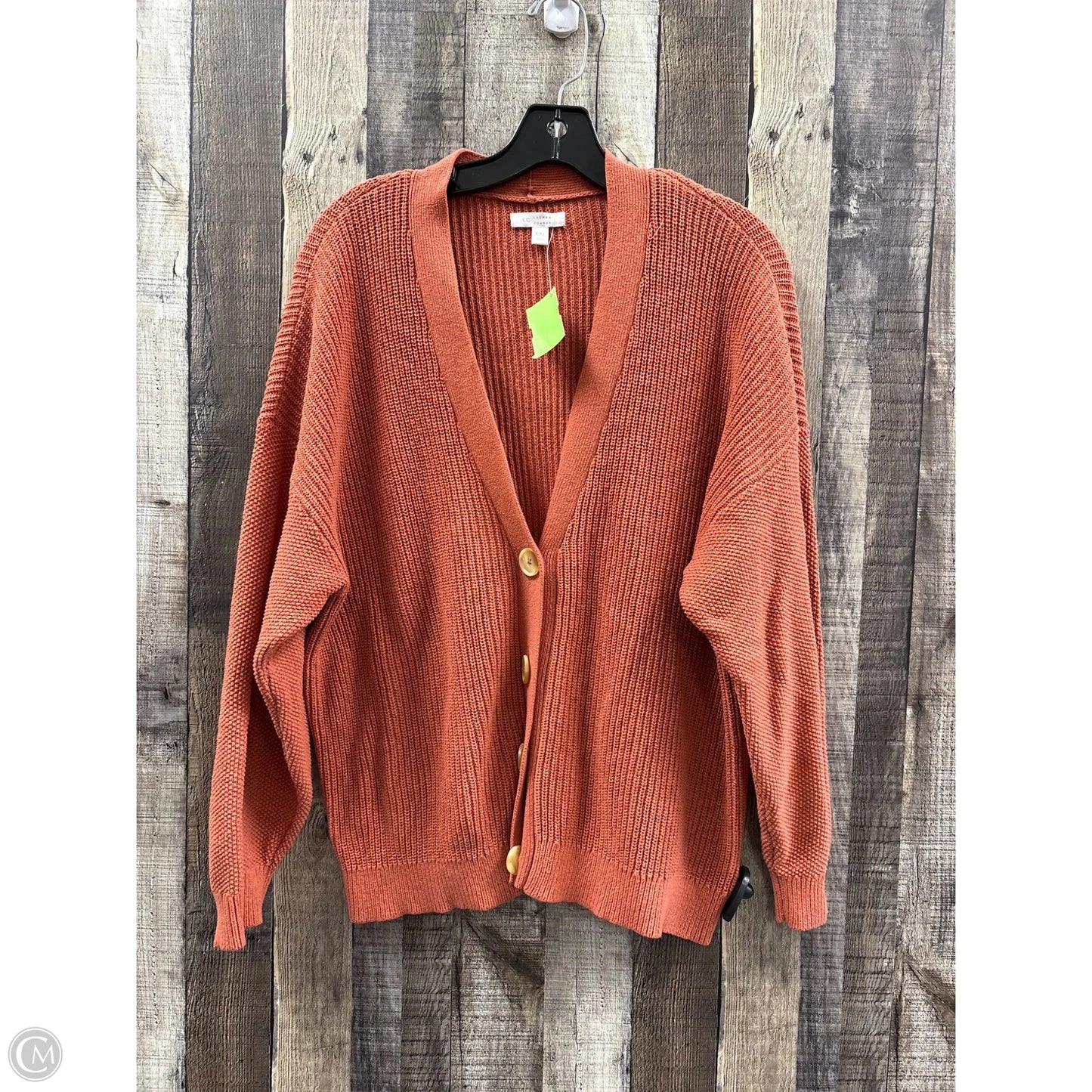 Cardigan By Lc Lauren Conrad In Orange, Size: Xxl