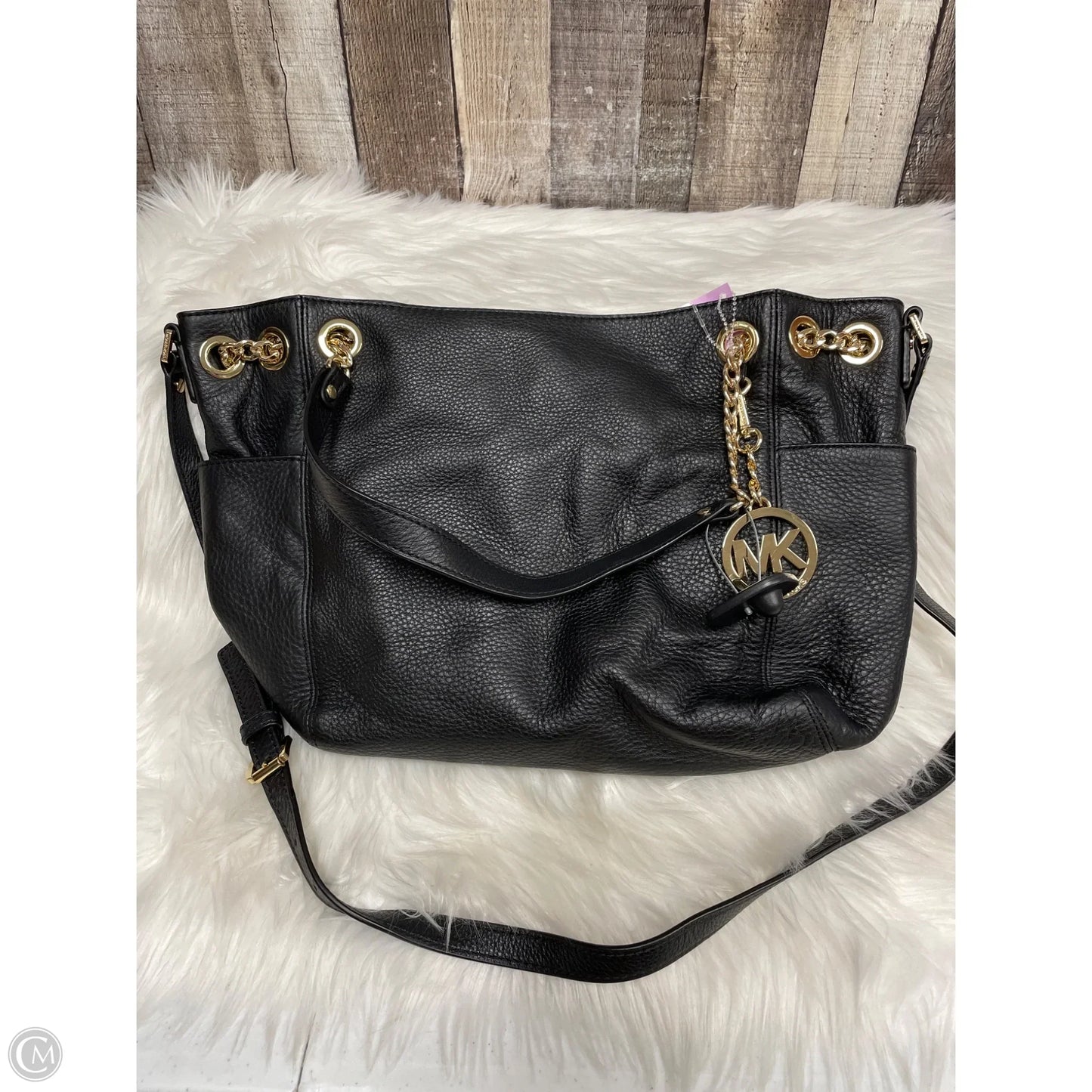 Handbag Leather By Michael By Michael Kors, Size: Medium