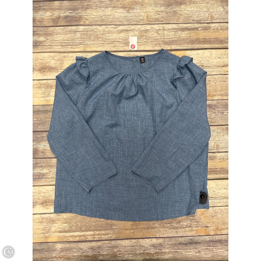 Top Long Sleeve By Shein In Blue, Size: 2x
