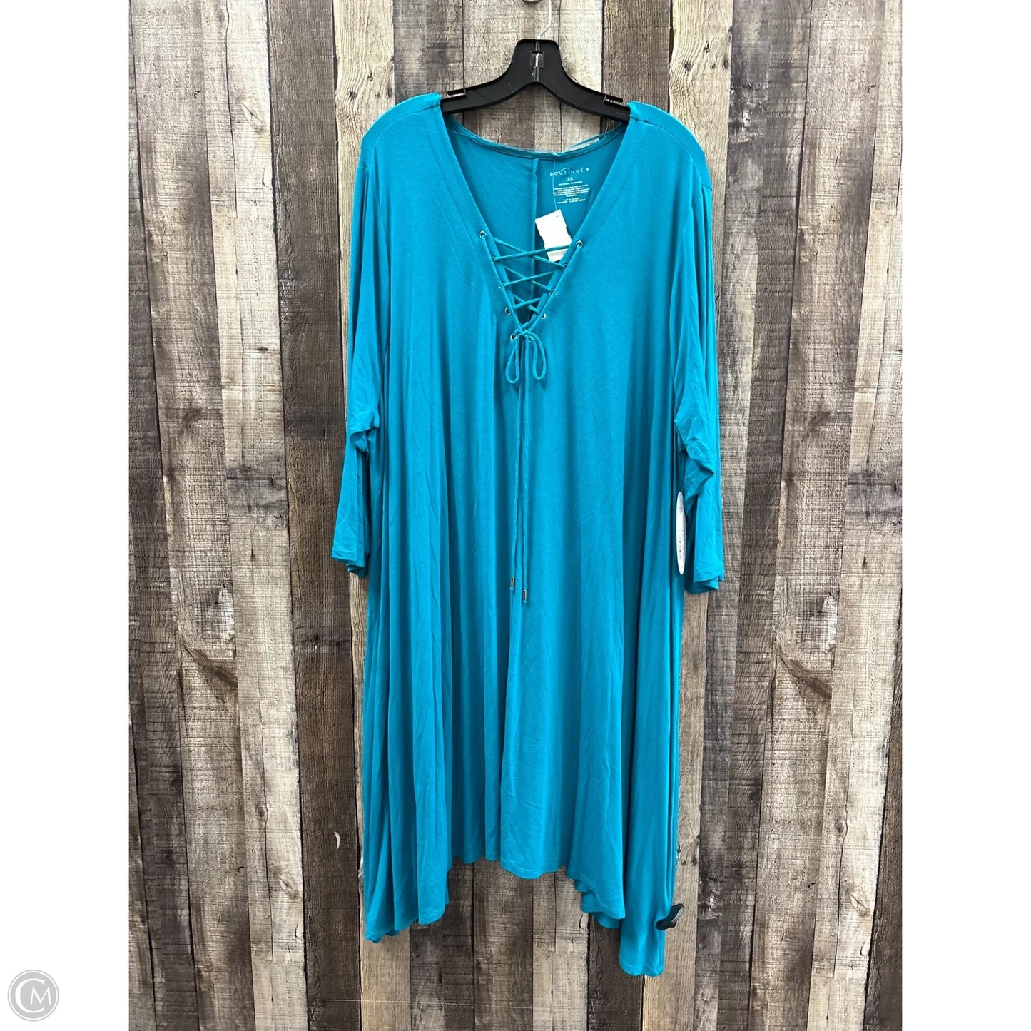 Dress Casual Short By Boutique + In Blue, Size: 3x
