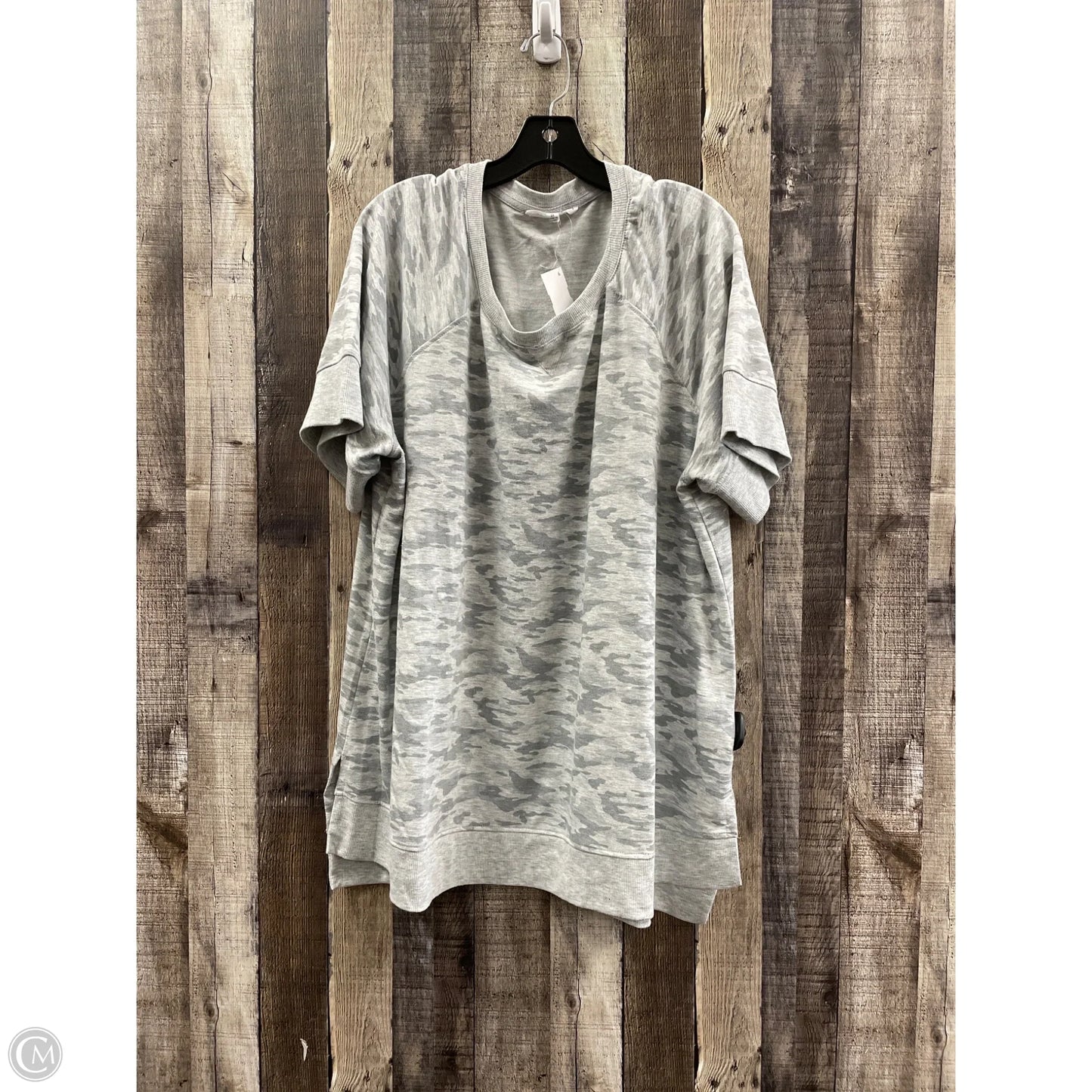 Top Short Sleeve By Jane And Delancey In Camouflage Print, Size: 2x