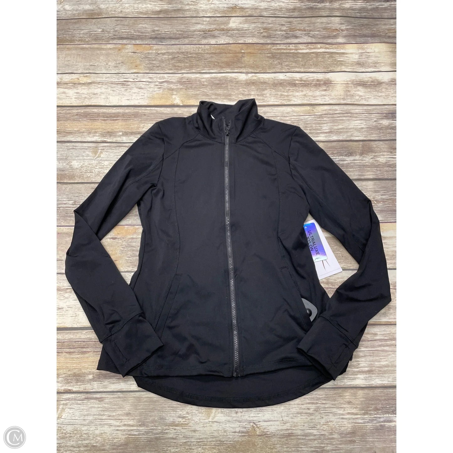Athletic Jacket By Gottex In Black, Size: L