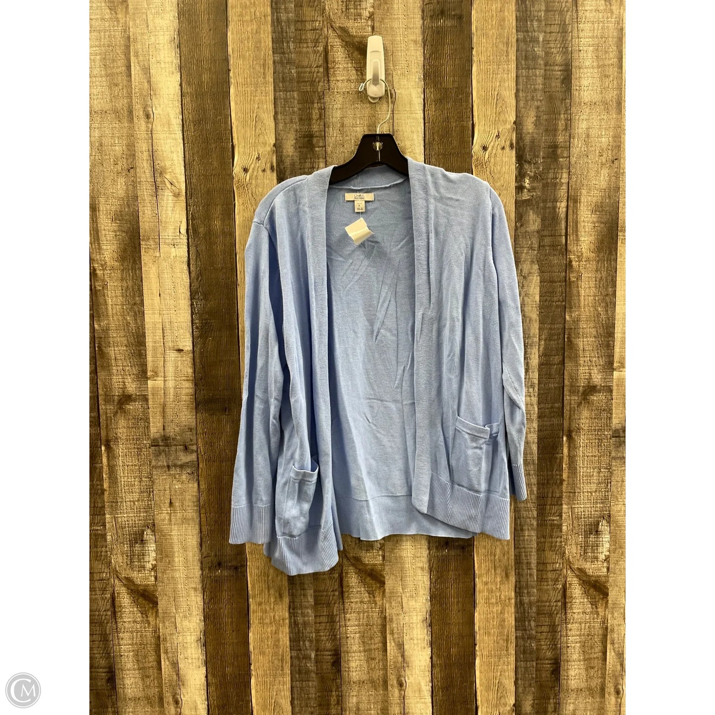 Sweater Cardigan By Croft And Barrow In Blue, Size: PL
