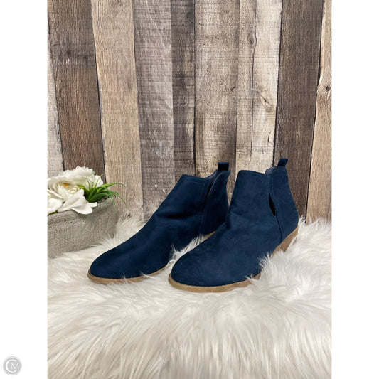 Boots Ankle Flats By Cme In Blue, Size: 7.5