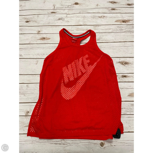 Athletic Tank Top By Nike In Red, Size: L