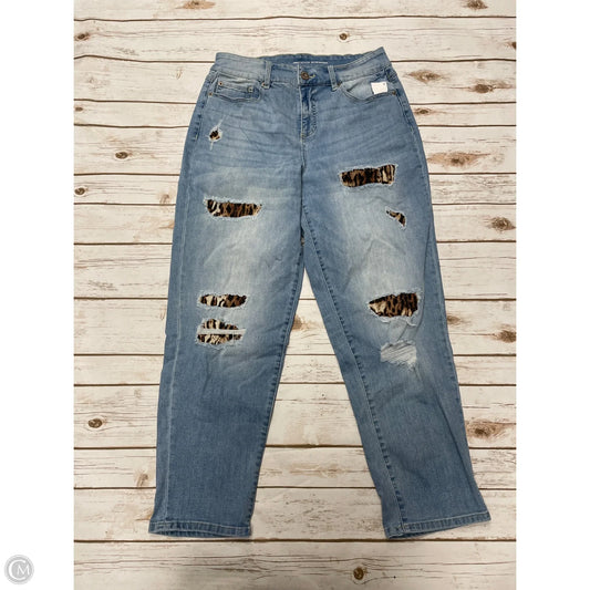 Jeans Straight By Inc In Blue Denim, Size: 12